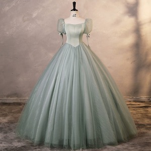 S4769N Nouvelle Robe de Soirée Princesse Vert Clair à Manches Bulles Françaises, Modèle 2026, Idéale pour Examen d'Art Vocal et Spectacle Solo - Product Image 6