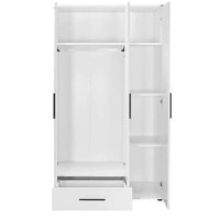 Design moderne Style simple Ample espace de rangement Armoire en MDF 3 portes de haute qualité avec tiroir pour la chambre à coucher
