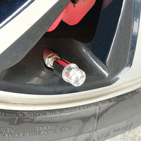 Sunsoul-Tapas de válvula de neumático fluorescentes para coche, 4 unidades, luz led para ruedas