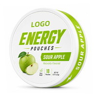 VitaHall Sachets Énergétiques Personnalisés Saveur Pomme Aigre Naturelle Sachets Énergétiques Portables pour le Sport et la Concentration Complément Alimentaire
