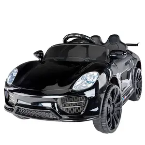 Kids remote control electric toy car with double open doors children electric car with led light