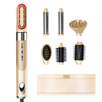 Brosse sèche-cheveux infrarouge 7 en 1 améliorée, double tension, multi-styler professionnel pour boucler, volumiser et lisser