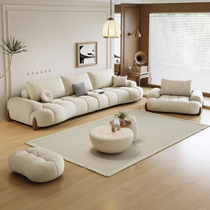 أريكة جديدة بمنحنية من البيج ، منخفضة التكلفة - Product Image 1