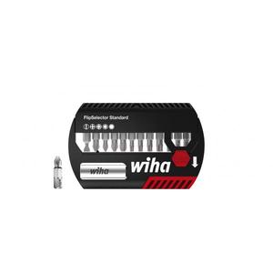WIHA - 39083 Jeu d'embouts FlipSelector Standard 25 mm mixte 1/4 ''avec clip ceinture sous blister (14 pcs.) INSERTS POUR VISSAGE - Product Image 1