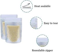 Sachet Doypack Personnalisé Imprimé Mat Transparent Qualité Alimentaire Refermable avec Fermeture Ziplock, Sachet d'Emballage en Plastique Dépoli Anti-Odeur en Mylar