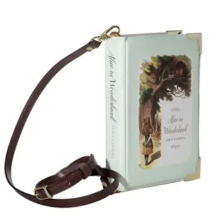 Bible Cover Crossbody Bag PU Leather Book Cover With Shoulder Strap Book Themed Purse For Literary Lovers