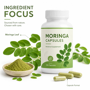 Complément alimentaire halal à base de plantes, extrait de feuilles de Moringa Oleifera, antioxydant, soutien immunitaire, certifié GMP, marque privée - Product Image 4