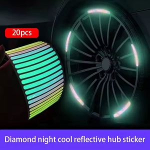 20 Piezas de Cintas Adhesivas Reflectantes Universales para Interiores, Cinta Luminosa de PVC de un Solo Uso, Estilo Moderno para Decoración de Automóviles - Product Image 4