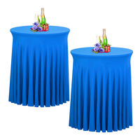 80 rond par 110 ensemble de couvertures de table de bar élégantes nappe ronde à volants pour table de bar de fête de mariage pour banquets et mariages
