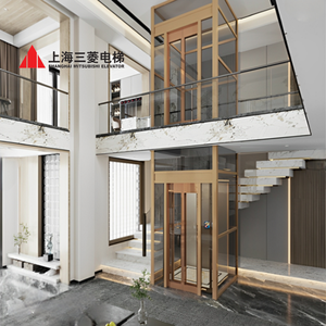 Ascenseur panoramique moderne Mitsubishi avec structure de monte-élévateur circulaire en acier sur mesure pour hôtels et villas, à haute résistance - Product Image 5
