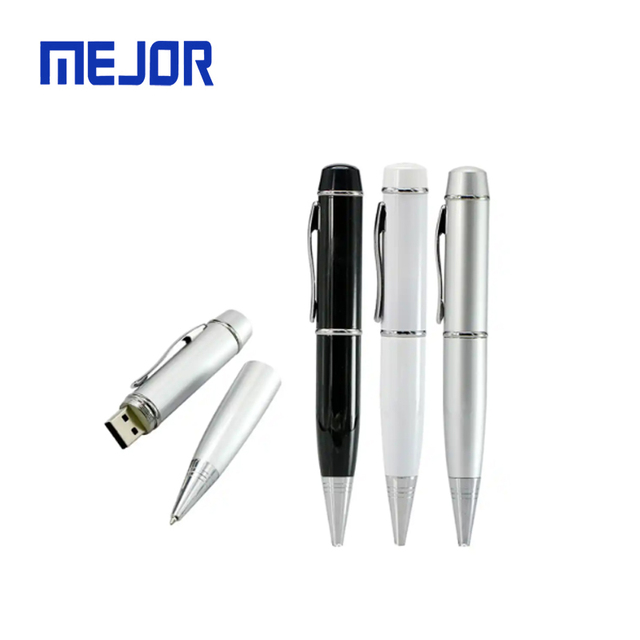 New Design USB 2.0 Metal Lazer BallPen 16GB Flash Disk Custom Office Promotion Gift 3-in-1 Laser Pen Drive