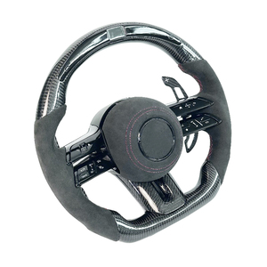 Volante Deportivo de Fibra de Carbono de 3 Radios con Luces LED para <span class=keywords><strong>Mercedes</strong></span> Benz W205 W212 W222 W463 W464 W205 W44 W204 W218 E63 - Product Image 2