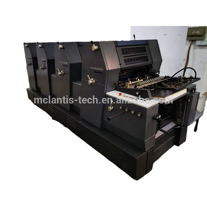 Máquina de impresión Offset GTO, de cuatro colores, reacondicionada, compatible con Heidelberg