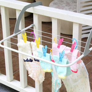 Séchoir à linge portable rétractable pour balcon et fenêtre, support de séchage pour serviettes - Product Image 4