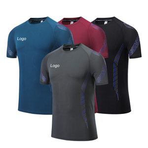 <span class=keywords><strong>T</strong></span>-<span class=keywords><strong>shirt</strong></span> pas cher personnalisé à séchage rapide Fitness pour hommes à manches courtes pour l'entraînement à la course à pied pour hommes - Product Image 1