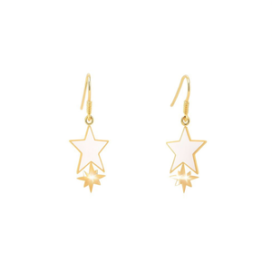 Pendientes de Moda con Forma de Estrella, Chapados en Oro, Acero Inoxidable 316L, Diseño Sostenible y Resistente - Product Image 2
