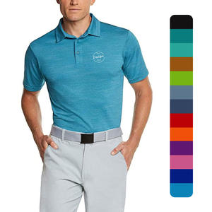 Venta al por mayor logotipo personalizado transpirable Spandex de secado rápido Running Performance camisas de manga corta para hombres Polo de Golf - Product Image 1