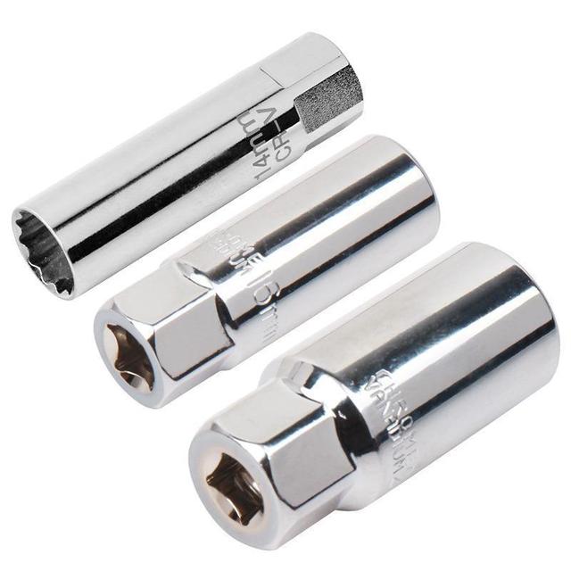 Spark Plug Wrench 14/16/21mm Socket Extended Ultra-Thin Magnetic for Nissan for Volkswagen Ford Tool