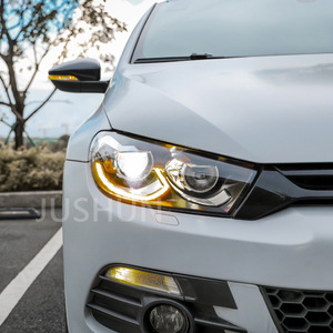Conjunto de Faros Delanteros Jushun para Volkswagen Scirocco 2009-2015, Lentes de Proyector LED, Luces de Circulación Diurna - Product Image 4