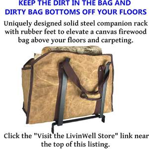 Sac de transport Oxford Premium pour bois de chauffage, idéal pour le camping, les barbecues et les accessoires de poêle à bois - Product Image 3