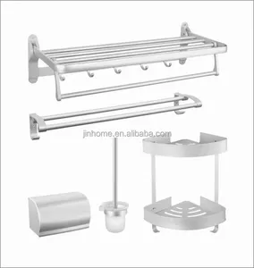 Space Aluminum Towel Rack Shelf Bathroom Sets Five-Piece Pendant Bath Towels Wall Mounted Bath Accessories Set