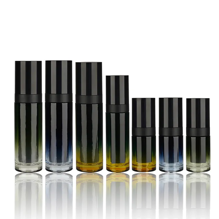 Creative Design Replaceable PP Inner tube Cosmetic Container 50ml 30ml 15ml Refillable Airless Pump Bottle Glass