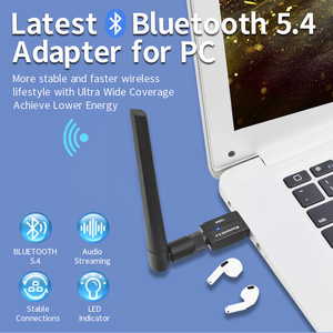 Adaptateur 2025 BT5.4 pour PC, <span class=keywords><strong>dongle</strong></span> USB longue portée (BR + EDR + BLE), transfert sans fil pour souris clavier ordinateur portable, pilote gratuit BT V5.4 - Product Image 2
