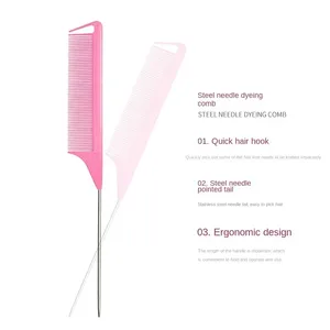 Juego de 4 piezas: Herramienta para trenzas francesas, removedor de bandas elásticas para el cabello, cortador, peine de cola de rata, peines de metal con punta para peinar el cabello - Product Image 5