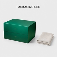 Boîte cadeau double couche vert foncé avec emballage rectangulaire pliable pour le rangement de tissus, chaussures montantes, vente au détail et fourniture personnalisée