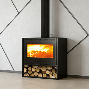 Poêle à <span class=keywords><strong>bois</strong></span> en acier autoportant de conception moderne, foyer multi-combustibles d'intérieur, garantie de 3 ans pour villa, <span class=keywords><strong>prix</strong></span> d'usine Chine - Product Image 2