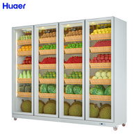 Armoire de conservation des fruits refroidie par air Refroidisseur de légumes Réfrigérateur Affichage