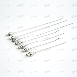 Juego de cánulas de acero inoxidable de fibra óptica desnuda ENT de 7 piezas (200-600m) de 10cm-20cm para cirugía de cuerpo y pie - Product Image 2