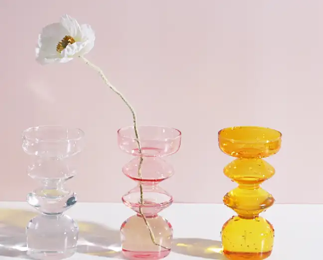 Vase Vases Crystal Vase Colourful Glass Hydroponic Flower Stained Vases Creative Nordic Ins Style Flower Vase