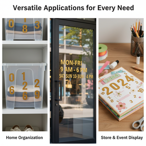 สติกเกอร์ตัวอักษรกลิตเตอร์ขายส่ง, สติกเกอร์ไวนิลติดเอง, สติกเกอร์ตัวอักษรและตัวเลข, ป้ายหมายเลขตู้จดหมาย, สติกเกอร์ติดสมุด - Product Image 3