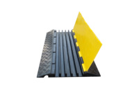 Pare-chocs de vitesse extérieur 5 canaux de 91 cm avec couvercle en PVC, protection de câbles en caoutchouc pour la sécurité routière