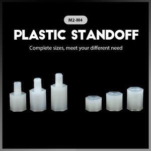 Wholesale High Quality NINDEJIN White <b>Nylon</b> Hex Threaded Male Female <b>Spacer</b> Standoff Various Metric Sizes M2-M4 - Product Image 2
