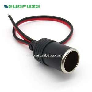 12 Volt Female Battery Terminal <strong>Replacement</strong> for <strong>Car</strong> Motorcycle Stripped Cigarette Cigar <strong>Jack</strong> Cable with Cigarette Lighter Socket - Product Image 6