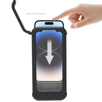 Support de téléphone pour guidon de vélo/trottinette en ABS+PVC étanche, rotation à 360°, hauteur réglable, compatible avec les guidons