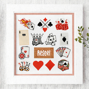 Patch créatif Dollar Dice Poker brodé, thermocollant, écologique, pour la décoration de chapeaux DIY, en feutre et PVC - Product Image 2