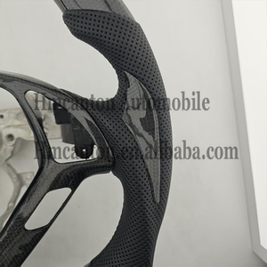 พวงมาลัยหนังรังผึ้งคาร์บอนแบบเจาะรูรุ่นล่าสุดสำหรับรถยนต์อินฟินิตี้ G27 G37 - Product Image 5