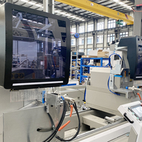 Sierra de corte automática de precisión WEIKE CNC-550 con hoja de 550 mm, máquina de inglete para UPVC, aluminio, puertas, ventanas, muros cortina y motores