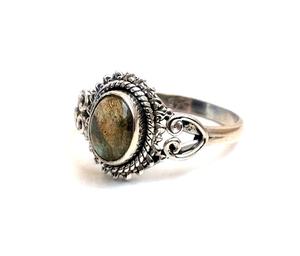 Wholesale Silver 925 Women and Girls <b>Ring</b> with Natural Labradorite Stone <b>Rings</b> Wholesale <b>Indian</b> Silver <b>Ring</b> - Product Image 5