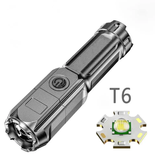 Telescopic Zoom Mini LED Flashlight USB Rechargeable Portable Pocket Spotlight Pen Light Inspection Outdoor EDC Flashlight