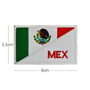 Durable reflectante PVC México bandera táctica moral insignia bordado bandera mexicana hierro en parches para mochila - Product Image 1