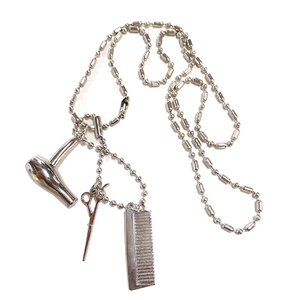 Crystal Barber Shop Turn Light 3D collana Crown <span class=keywords><strong>parrucchiere</strong></span> Logo collana pendenti barbieri gioielli regalo - Product Image 2