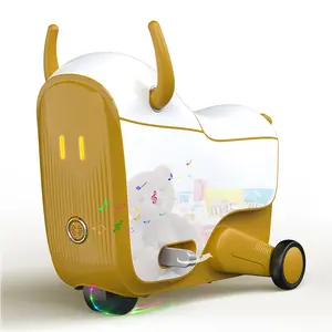 GNU New Design Kids Luggage Child Electric Scooter Ride On Suitcase Luggage Children Travel Suitcase