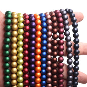 Commande de <span class=keywords><strong>perles</strong></span> de verre nacrées mates de haute qualité, multicolores, 3-10 mm, pour la création de bijoux élégants et sophistiqués. - Product Image 5