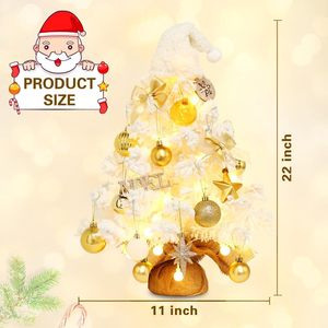 Mini Christmas Tree Small White Christmas Tree with <b>Lights</b> and Music Pre-lit Artificial Christmas Tree Tabletop - Product Image 6