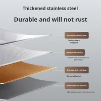Égouttoir à vaisselle à 3 niveaux en acier inoxydable, organisateur de cuisine avec planche à découper et support à couteaux, argent poli