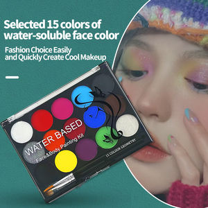 Venta al por mayor de pintura de cara y cuerpo soluble en agua no tóxico 15 colores pigmentos corporales para Cosplay fiesta <span class=keywords><strong>dibujo</strong></span> cara y pintura corporal - Product Image 4